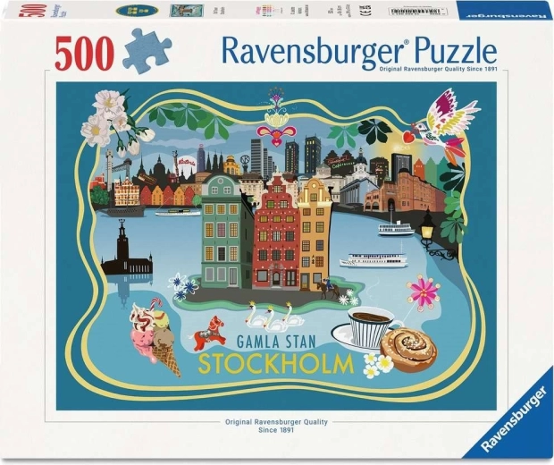 Ravensburger puzzle Stockholm óvárosa 500 darabos