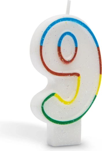 9-es szám alakú tortagyertya