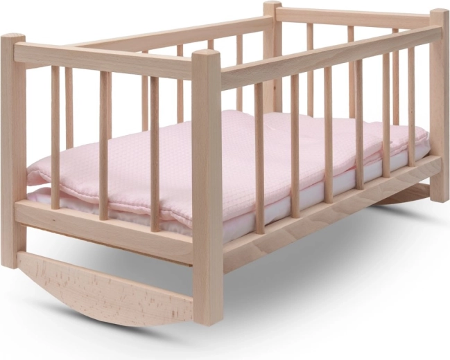 Fa baba bölcső ágyneművel Baby Mix