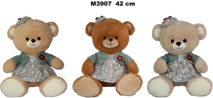Plüssmackó ruhácskában, 42 cm - 1 darab