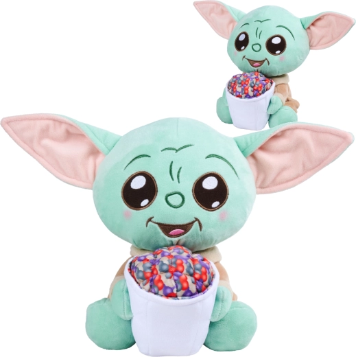 Grogu plüssfigura pattogatott kukoricával, 25 cm – STAR WARS The Mandalorian, Simba