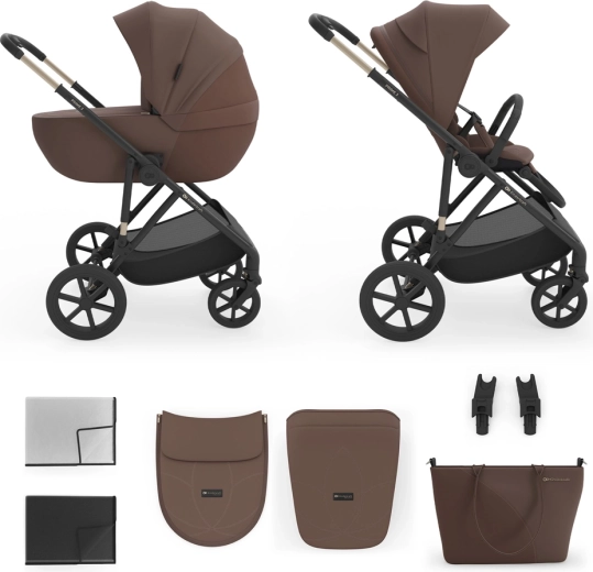Kinderkraft Prime 3 2 az 1-ben kombinált babakocsi, velvet mocca