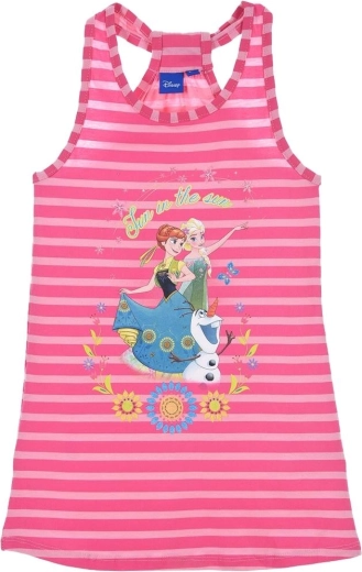 Disney Frozen lány ruha málna színben, csíkos
