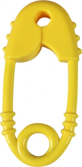 Baba csörgő és rágóka biztosítótű formában