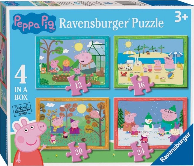 Ravensburger Peppa malac – évszakok 4 az 1-ben puzzle (12–24 darabos)