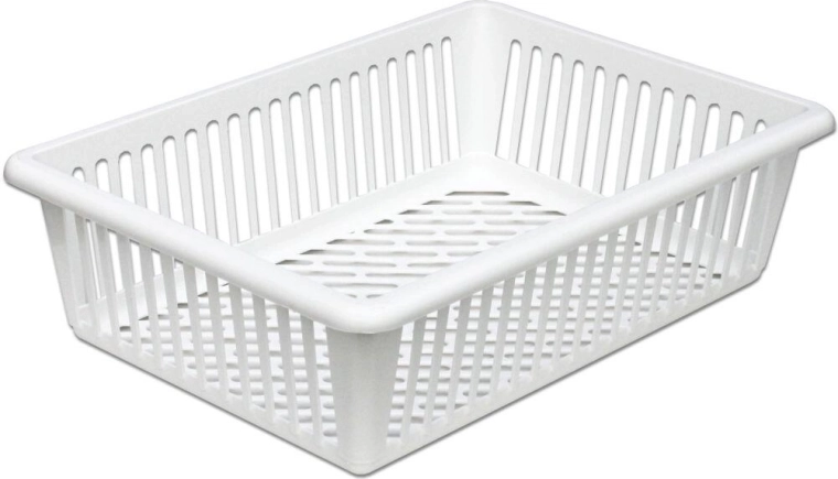 HANDY műanyag tárolókosár 40 × 28 × 11 cm, színmix