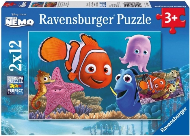 RAVENSBURGER Nemo nyomában puzzle 2×12 darab