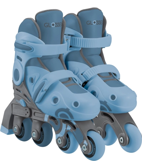 Gyermek inline görkorcsolya Learning skates 2 az 1-ben, kék, állítható 30–33