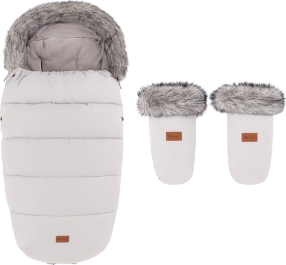 Petite&Mars Comfy 4 az 1-ben téli bundazsák kesztyűkkel babakocsihoz Fjora Champagne Shower
