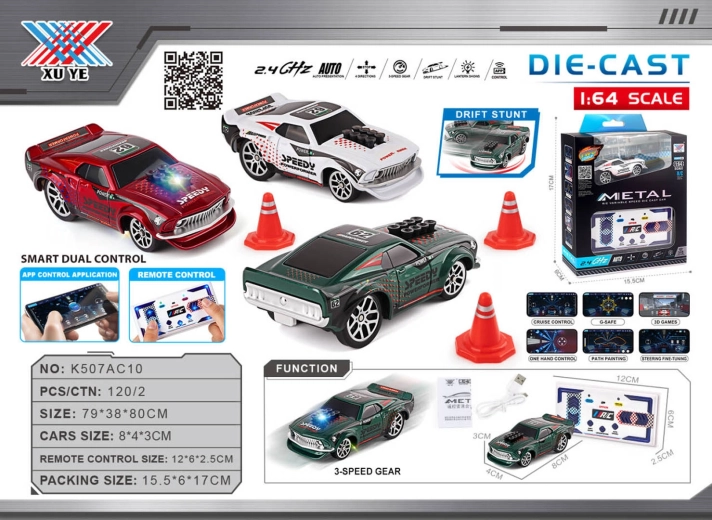 Speedy drift autó 1:64, tartozékokkal – 1 db