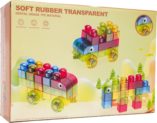 Puha gél építőkockák 37 db