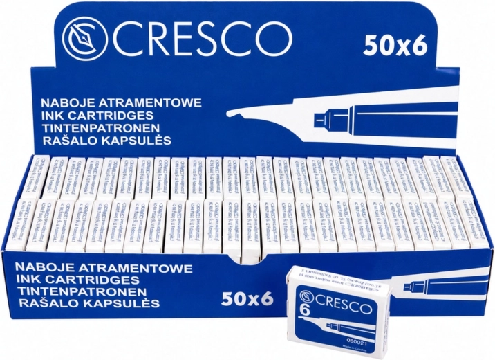 Cresco Sadpex kék töltőtollbetétek, 6 db