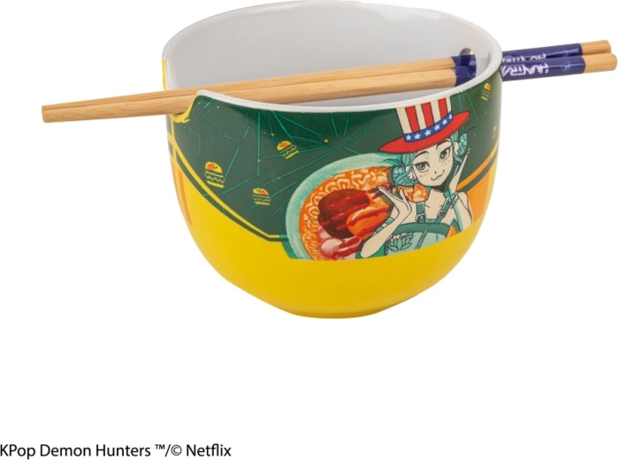 K-pop Demon Hunters ramen tálka evőpálcikákkal – Zoey Hamburger