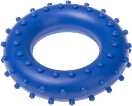 Rehabilitációs masszázsgyűrű bütykökkel 7,2 cm kék