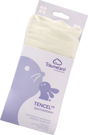 Träumeland Tencel gumis lepedő 40 × 90 cm, mentazöld