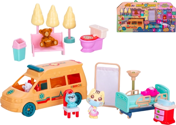 Gyermek állatorvosi rendelő készlet, 18 darab