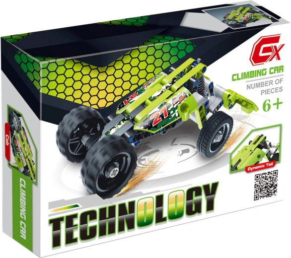 Technology építőjáték versenyautó (Formula) zöld, 101 darabos