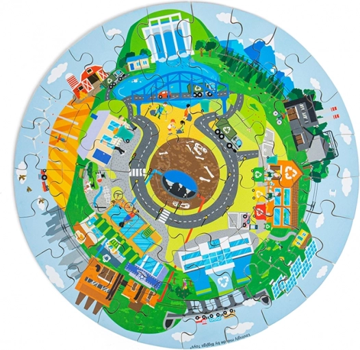 Kör alakú fa puzzle – Újrahasznosítás – BIGJIGS TOYS