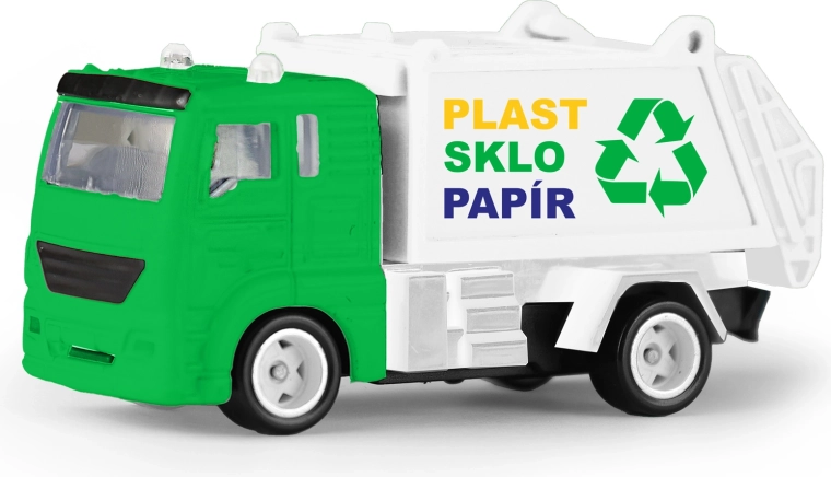 Fém kukásautó 7 cm nyitható platóval