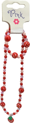 Rózsaszín ékszerkészítő szett eper medállal