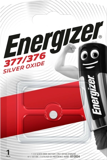 ENERGIZER 377/376 óragombelem, 1,55 V, 25 mAh, 1 db