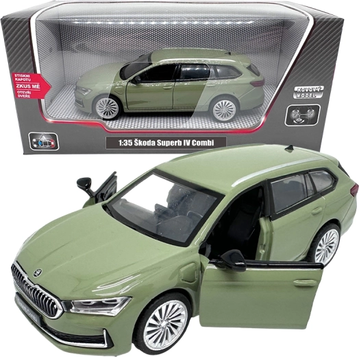 Fém modell Škoda Superb IV Combi 1:35 zöld