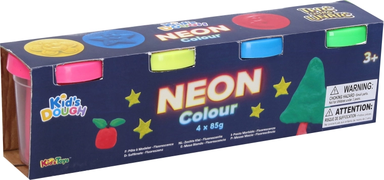 Neon gyurma 4 × 85 g