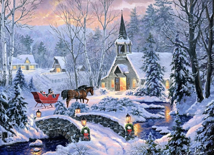 Norimpex gyémántfestés Karácsonyi hintózás 80 × 40 cm