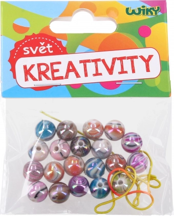 Színes gyöngyök zsinóron