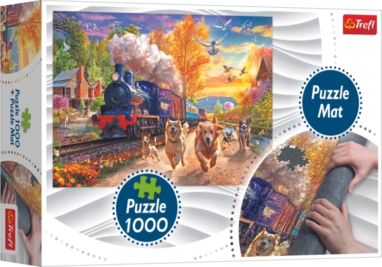 Trefl puzzle Vonatverseny 1000 darab + puzzle alátét