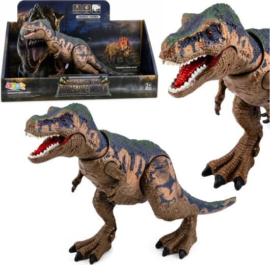 Realista T-Rex dinoszaurusz figura mozgatható végtagokkal és hangokkal