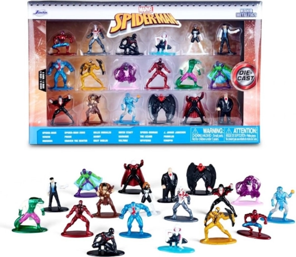 Jada Toys Marvel Spider-Man fém mini figurák – 18 db-os készlet
