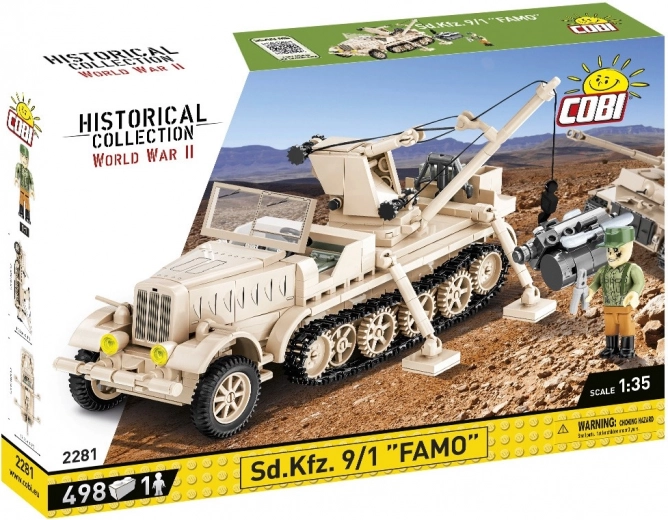 Építőkészlet Sd.Kfz. 9/1 Famo – nehéz féllánctalpas vontató 1:35