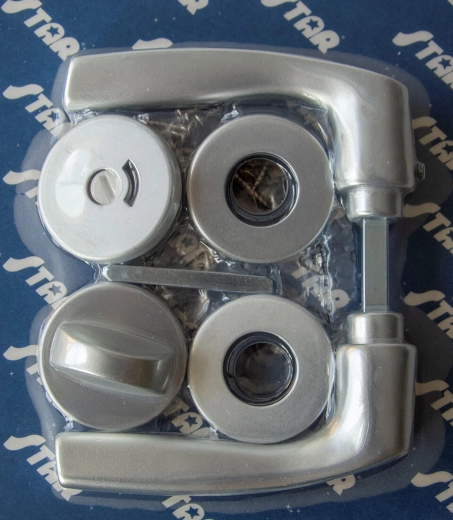 MONET WC ajtórozetta kilincs, ezüst elox