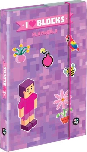 A4 füzetdoboz Playworld Girl gumipánttal