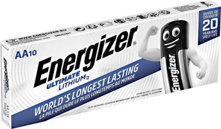 Energizer Ultimate Lithium AA ceruzaelemek, 10 db