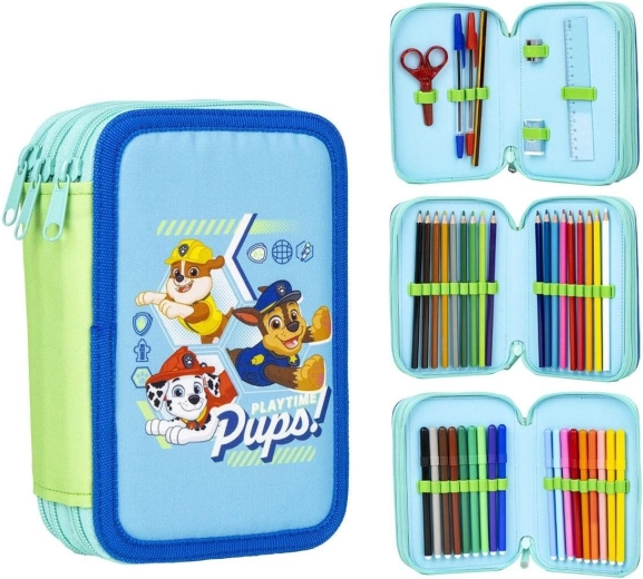 Felszerelt, háromszintes Paw Patrol tolltartó