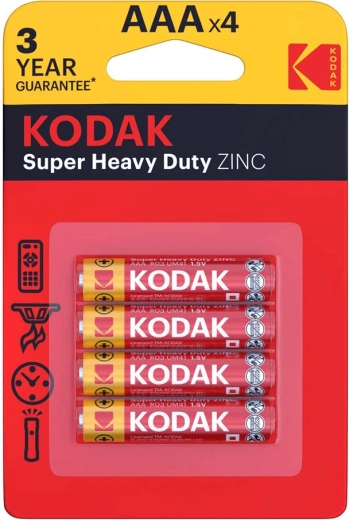 Kodak Heavy Duty cink-szén AAA (mikroceruza) 1,5 V – 4 darabos csomag