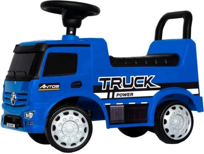 Mercedes-Benz Antos gyermek lábbal hajtós jármű (truck) hanggal és fényekkel, kék