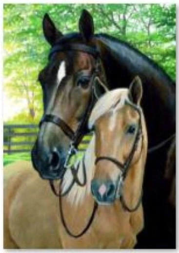 Gyémántkirakó (diamond painting) lovak 30 × 40 cm