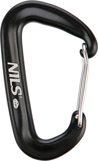 NILS Camp alumínium karabiner 12 kN fekete