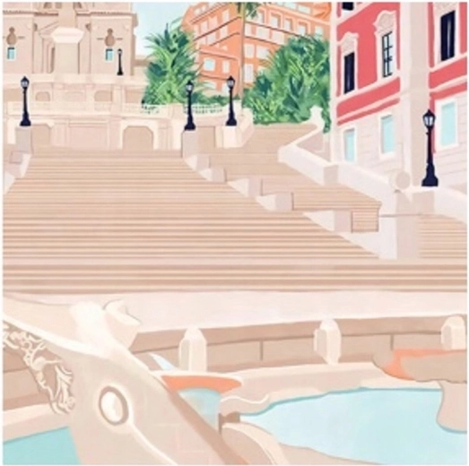 Gyémántszemes festés Spanyol lépcső 30 × 40 cm NORIMPEX