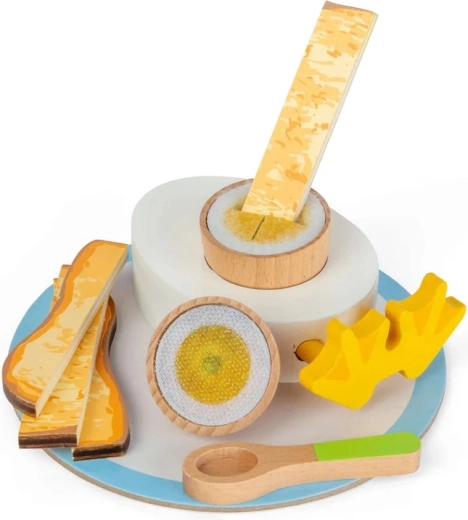 Bigjigs Toys fa reggeliző készlet lágy tojással