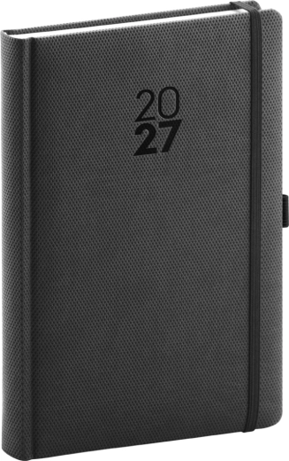 Notique napi határidőnapló Diamante 2027 fekete 15 × 21 cm