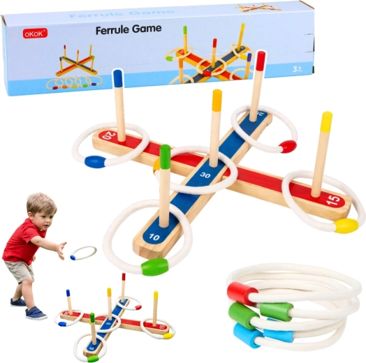 Fadobozból készült gyűrűdobó játék pontozással az egész családnak