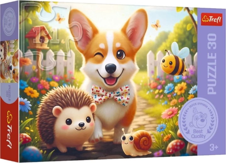 30 darabos puzzle – Egy nap egy corgival – Trefl