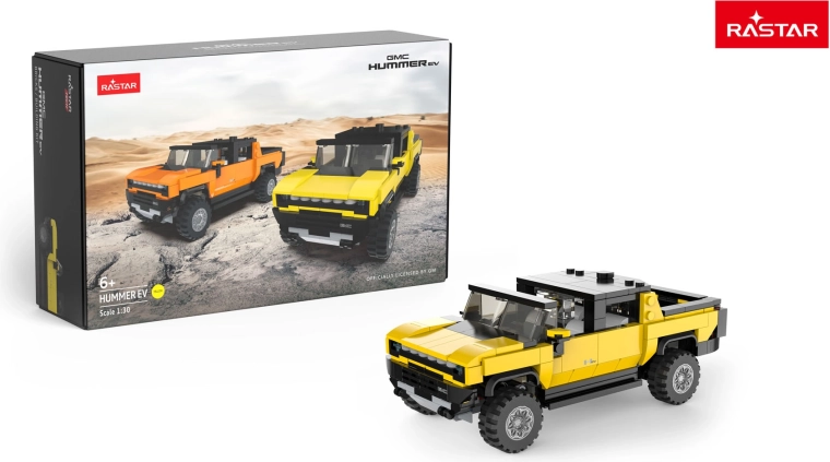 RASTAR Hummer EV 1:30 sárga autó építőkészlet