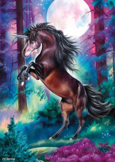 Egyszarvús puzzle teliholdnál, 1000 darabos SCHMIDT