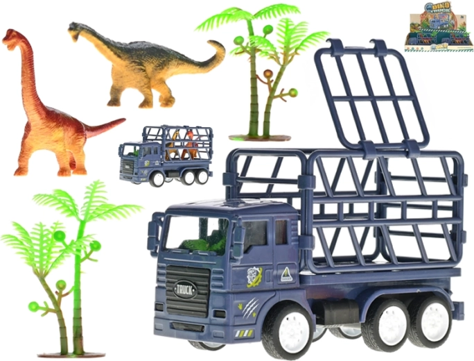 14 cm-es teherautó lendkerekes meghajtással dinoszauruszokkal