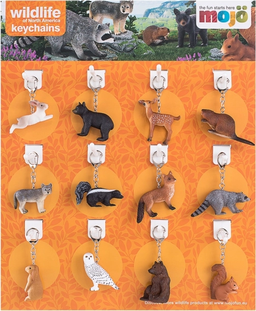 MOJO kulcstartó display – erdei állatkák (36 db)